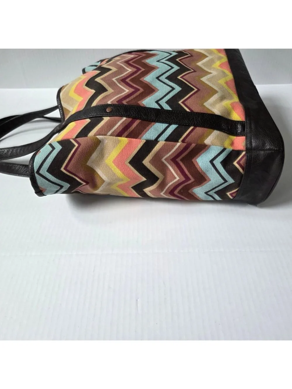 Missoni X Target Tote Bag Canvas Zig Zag Chevron Purse Travel Shopping